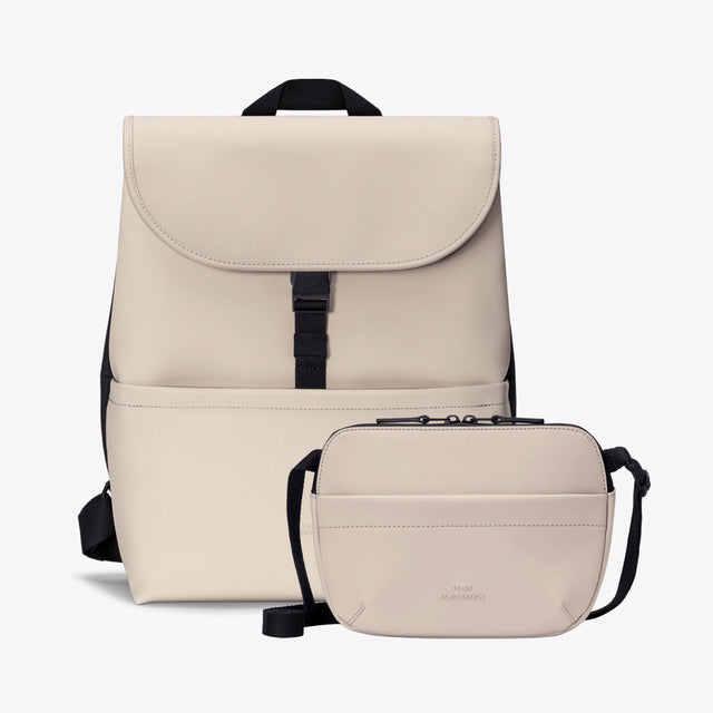【70%OFF】 Set Mion Mini Backpack /Melvin Medium Bag -Lotus Infinity - Light Sand
